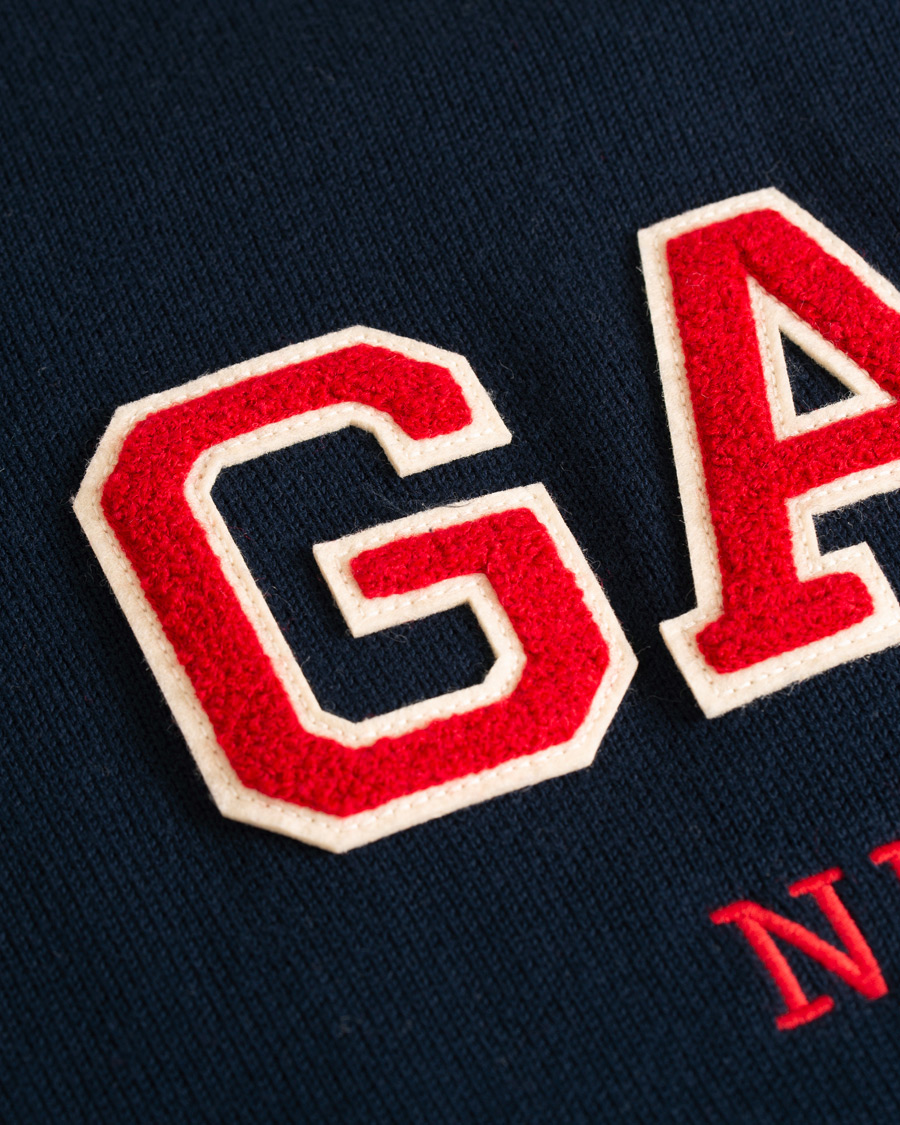 Homme | Pulls Et Tricots | GANT | Logo Crew Neck Marine