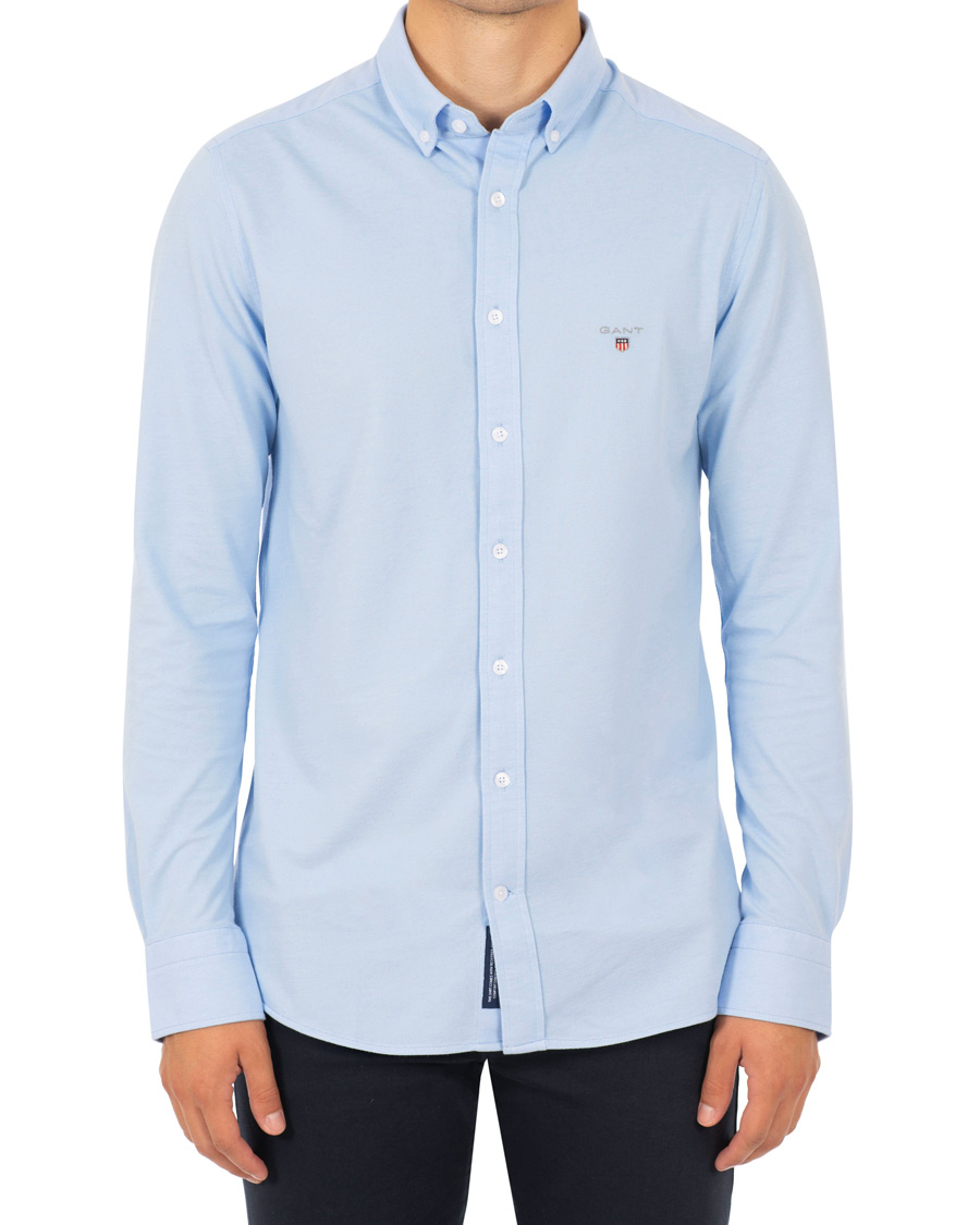 Homme | Chemises | GANT | Slim Fit Tech Prep Pique Shirt Capri Blue