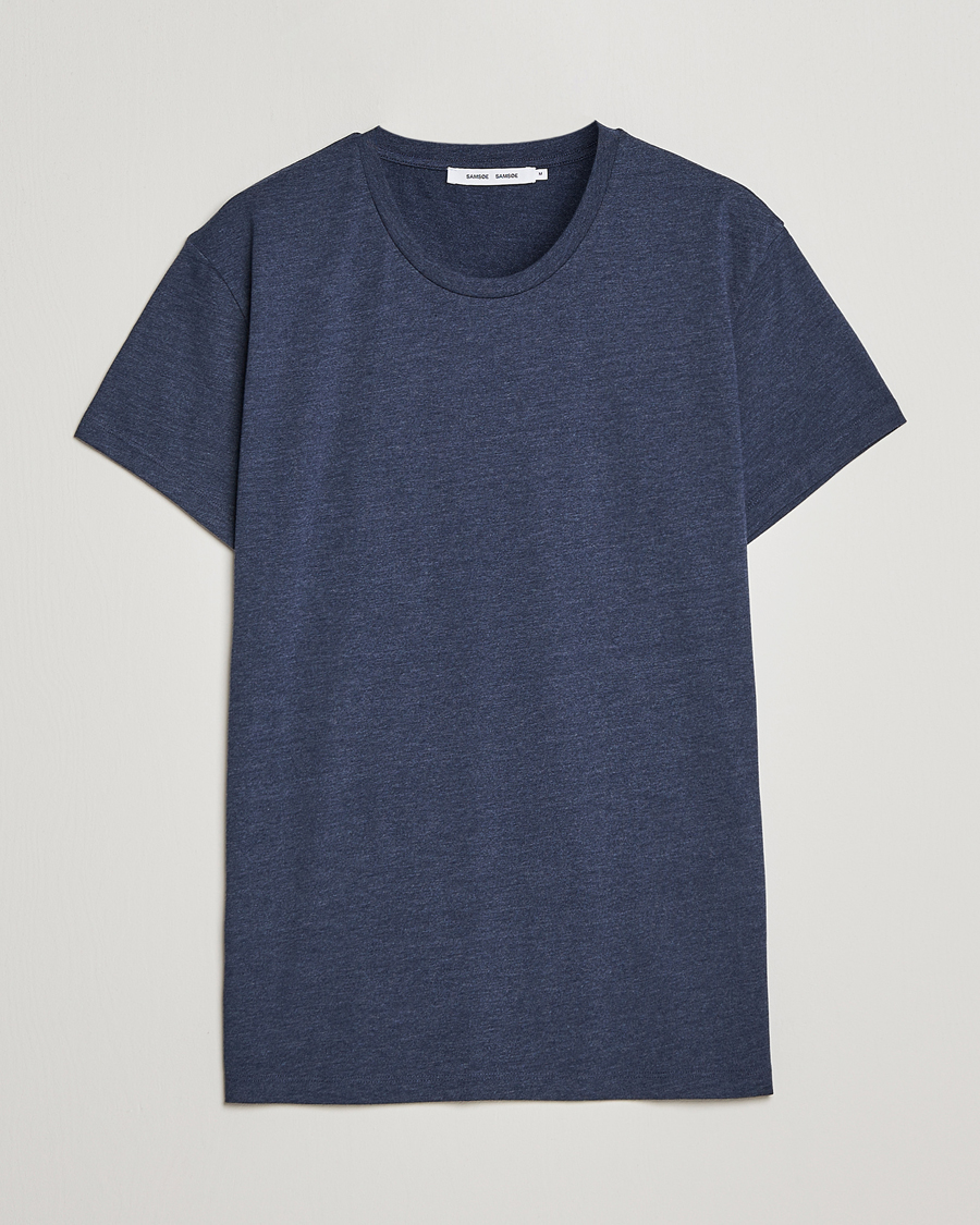 Homme | T-shirts | Samsøe Samsøe | Kronos Crew Neck Tee Blue Iris Melange