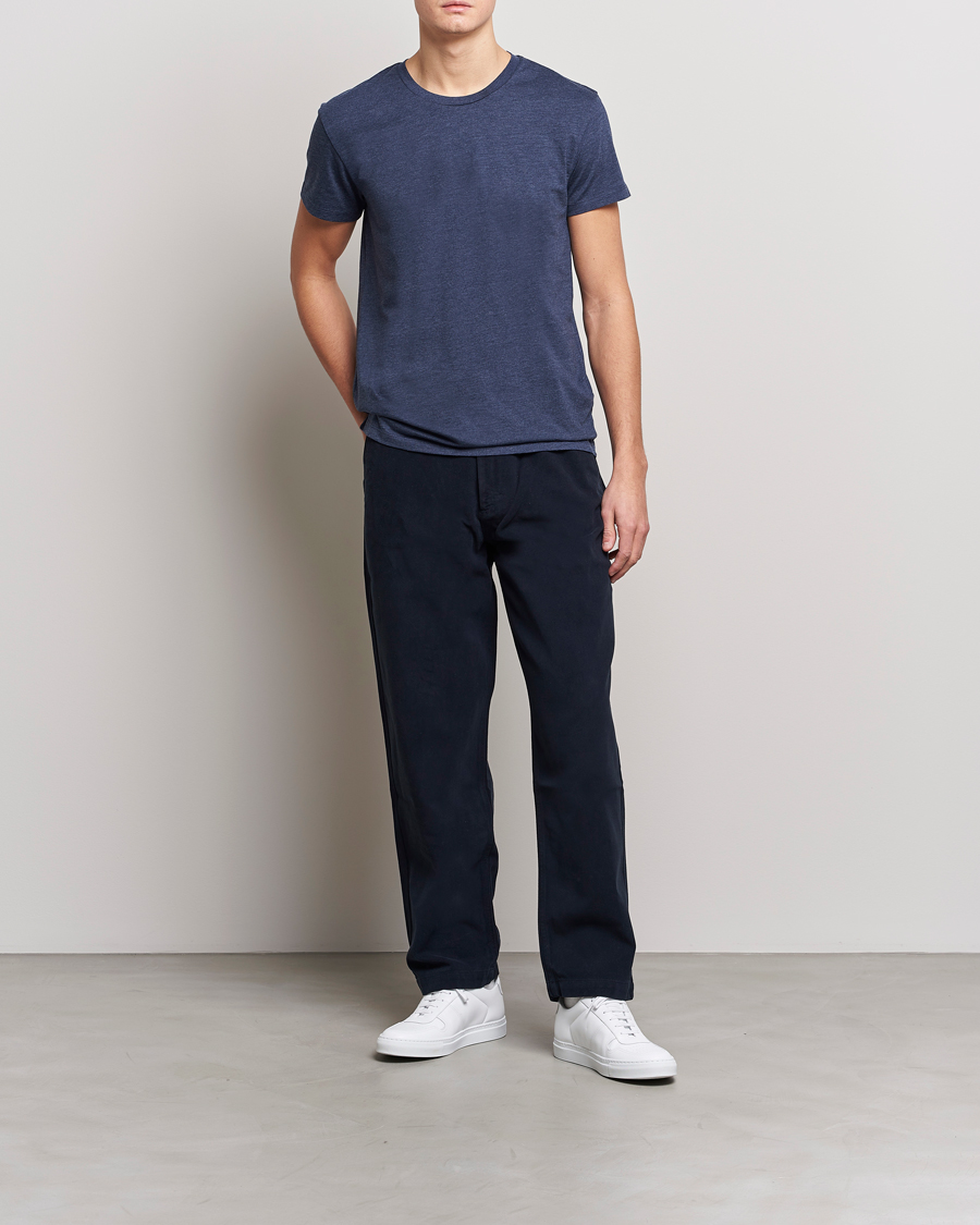 Homme | T-shirts | Samsøe Samsøe | Kronos Crew Neck Tee Blue Iris Melange