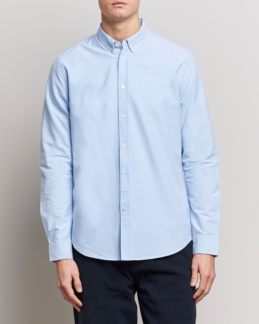Homme | Chemises Décontractées | Samsøe Samsøe | Liam Button Down Shirt Light Blue