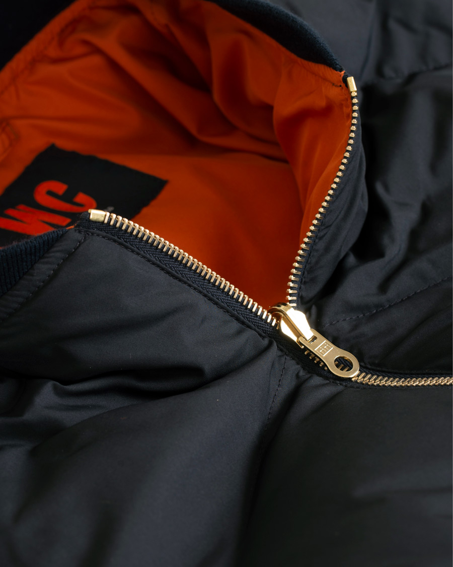 Homme | Manteaux Et Vestes | The Workers Club | Reversible Down Filled Bomber Navy/Orange