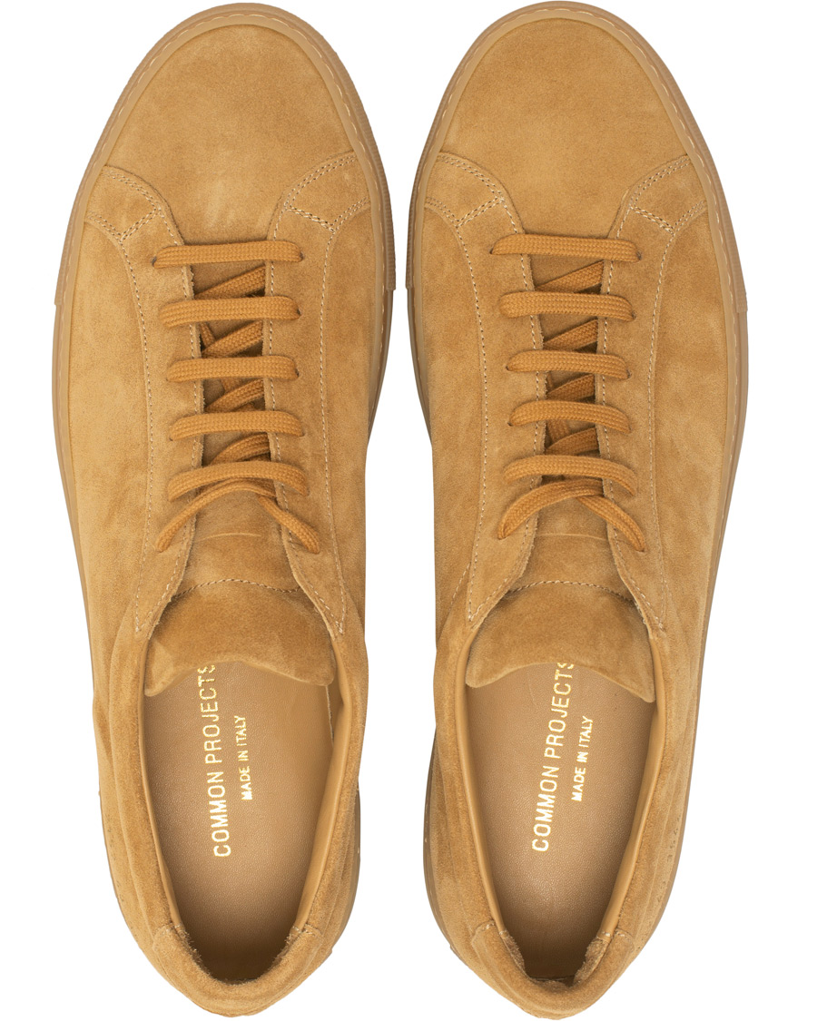 Homme | Common Projects Original Achilles Leather Sneakers Beige Suede | Common Projects | Original Achilles Leather Sneakers Beige Suede