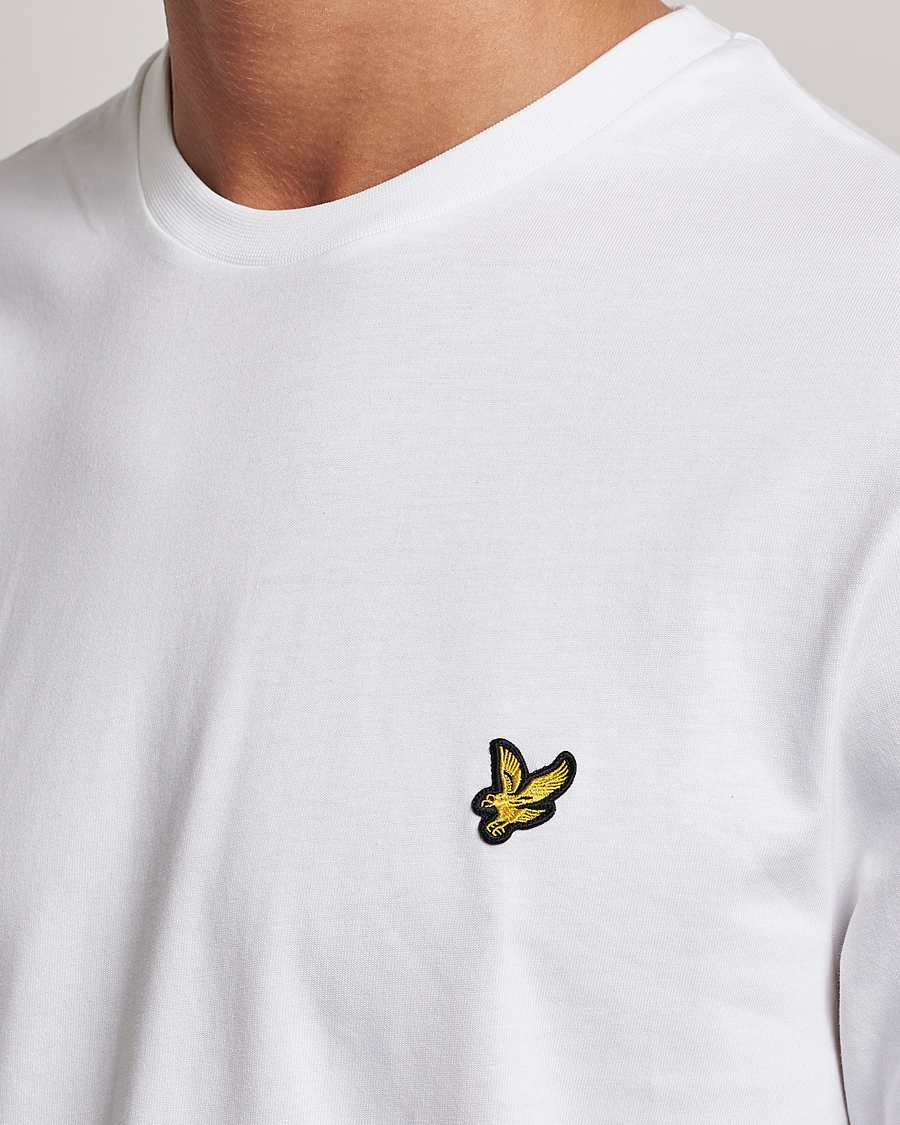 Homme | T-shirts | Lyle & Scott | Plain Long Sleeve Cotton T-Shirt White