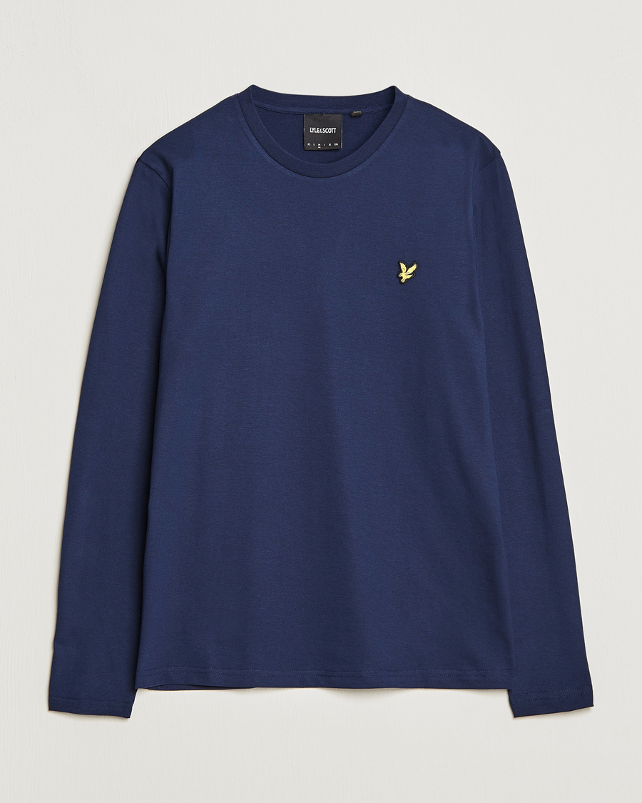 Homme | T-shirts | Lyle & Scott | Long Sleeve Crew Neck T-Shirt Navy