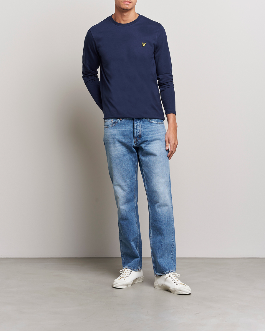 Homme | T-shirts | Lyle & Scott | Long Sleeve Crew Neck T-Shirt Navy