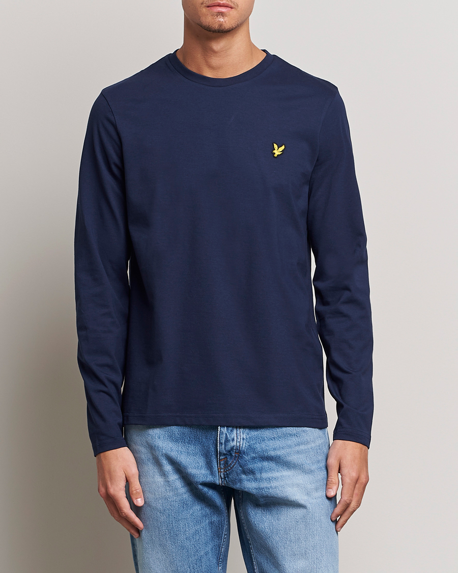 Homme | T-shirts | Lyle & Scott | Long Sleeve Crew Neck T-Shirt Navy
