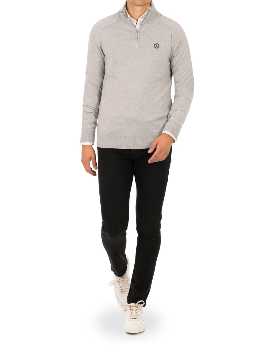 Homme | Pulls Et Tricots | Henri-Lloyd | Henri Lloyd Miller Regular Half Zip Grey Marl