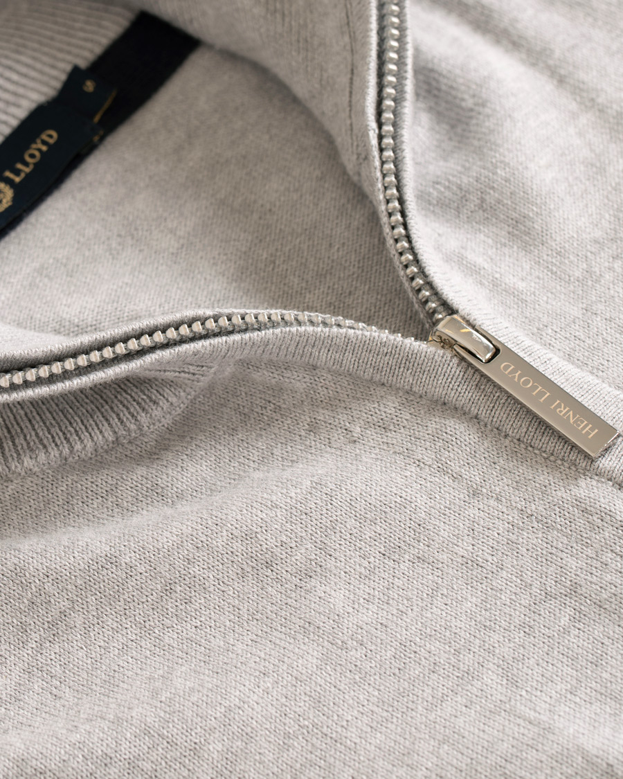 Homme | Pulls Et Tricots | Henri-Lloyd | Henri Lloyd Miller Regular Half Zip Grey Marl