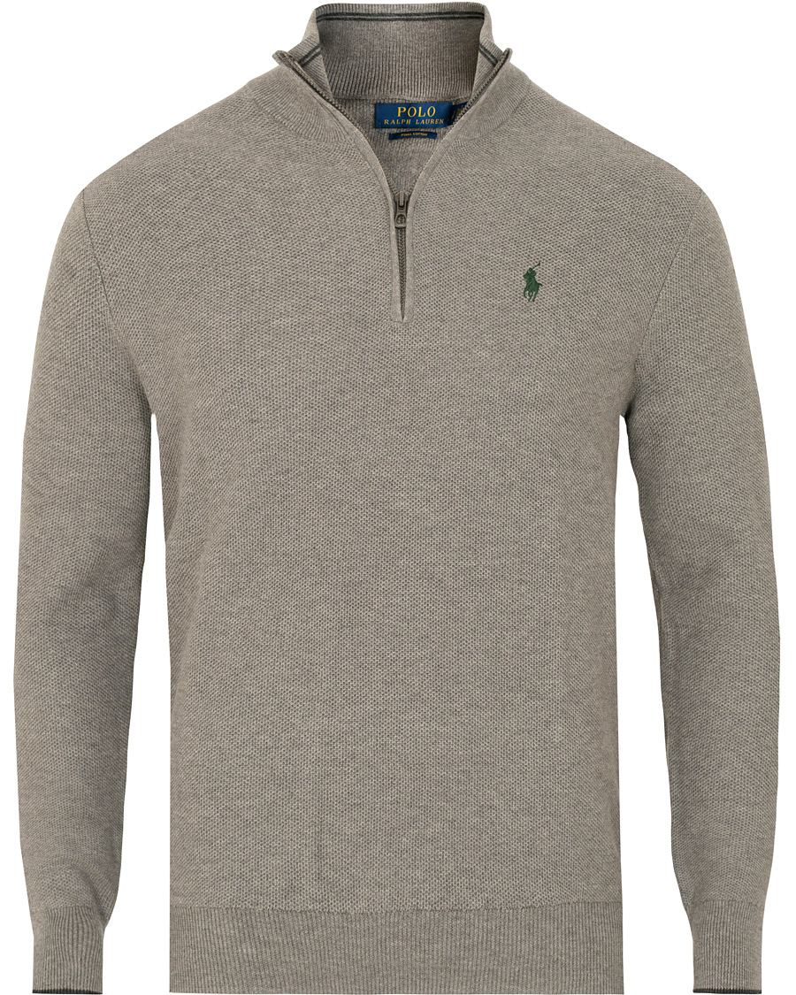 Homme | Pulls Et Tricots | Polo Ralph Lauren | Texture Half Zip Fawn Grey Heather