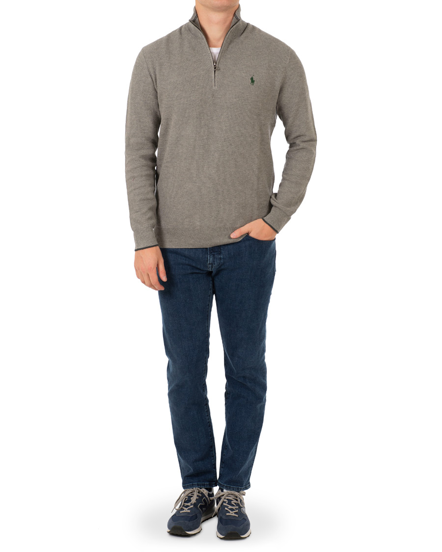 Homme | Pulls Et Tricots | Polo Ralph Lauren | Texture Half Zip Fawn Grey Heather