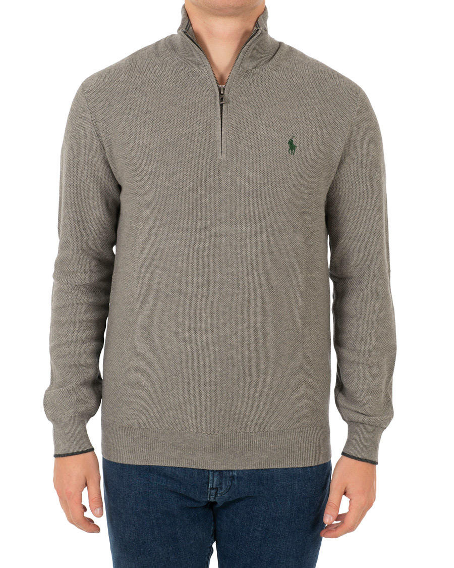 Homme | Pulls Et Tricots | Polo Ralph Lauren | Texture Half Zip Fawn Grey Heather
