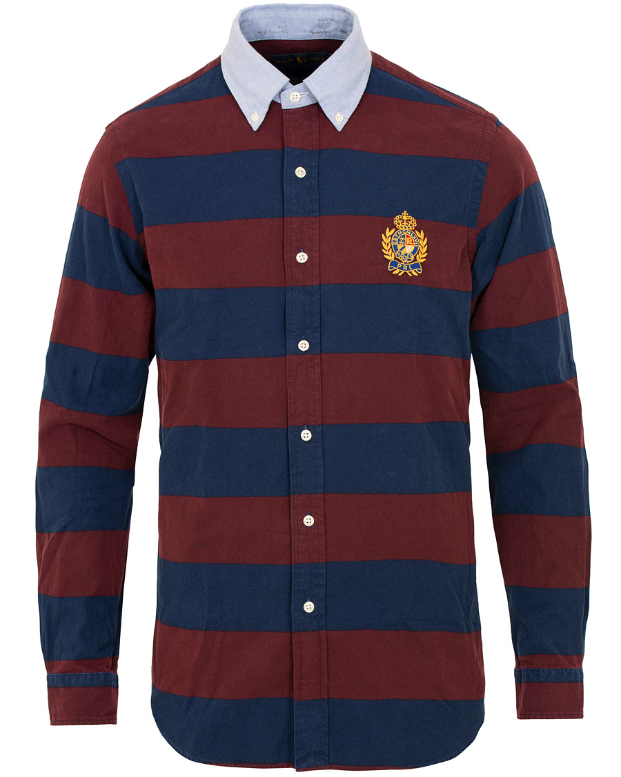 Homme | Chemises | Polo Ralph Lauren | Core Fit Barstripe Shirt Burgundy/Blue