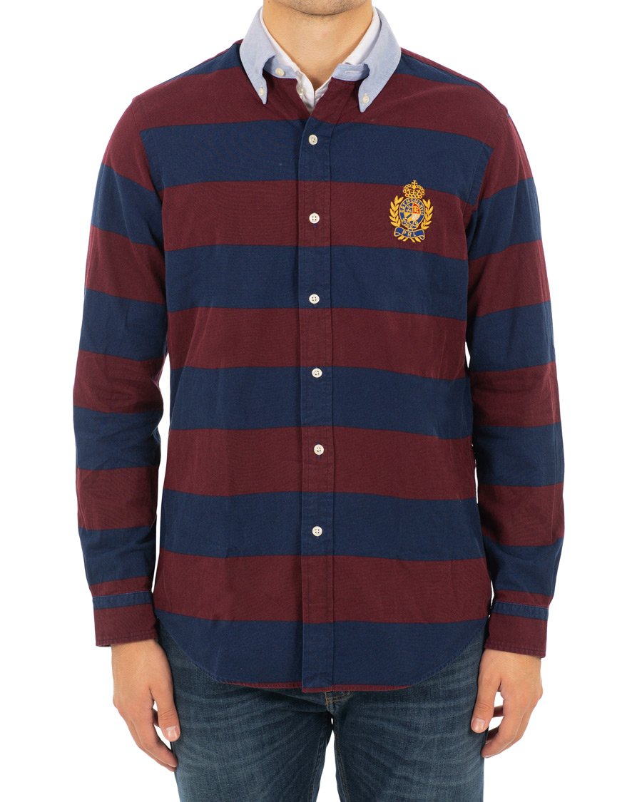 Homme | Chemises | Polo Ralph Lauren | Core Fit Barstripe Shirt Burgundy/Blue