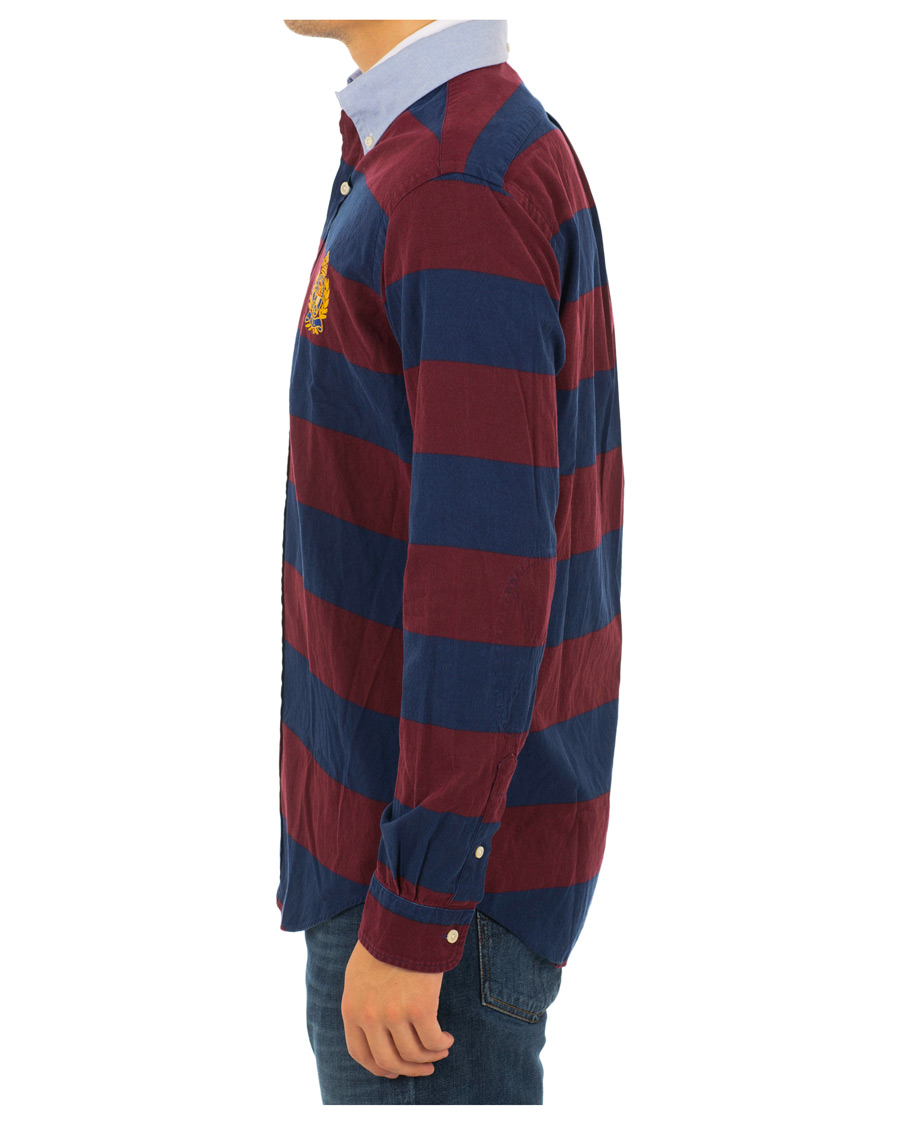 Homme | Chemises | Polo Ralph Lauren | Core Fit Barstripe Shirt Burgundy/Blue