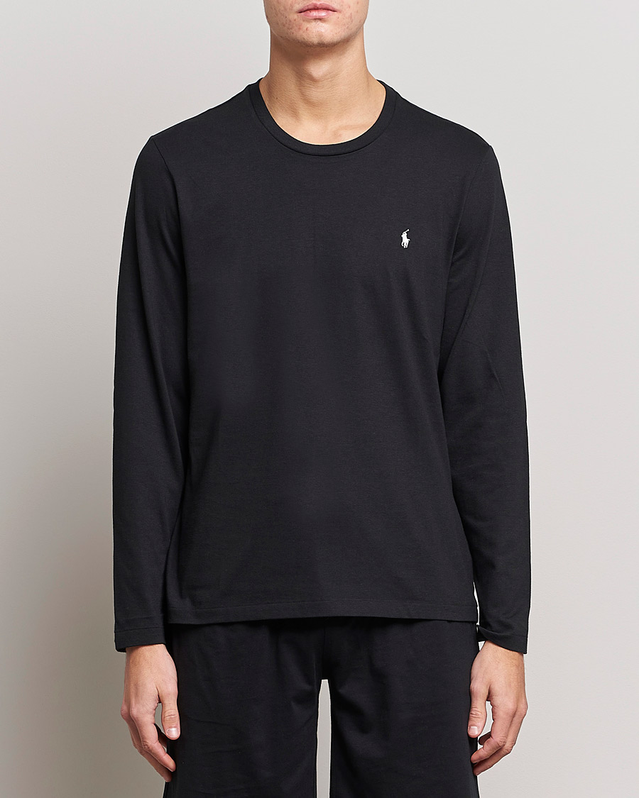 Homme | T-Shirts Noirs | Polo Ralph Lauren | Liquid Cotton Long Sleeve Crew Neck Tee Black