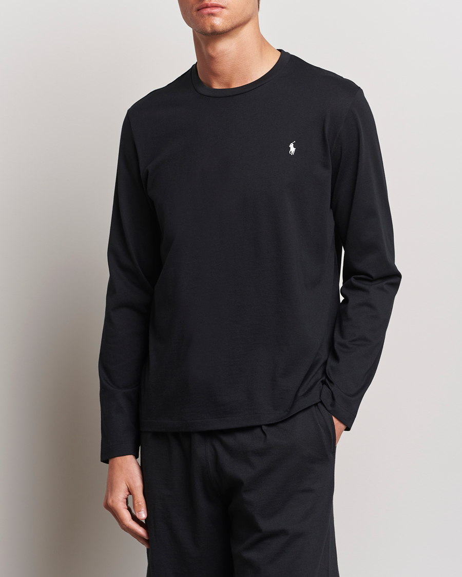 Homme |  | Polo Ralph Lauren | Liquid Cotton Long Sleeve Crew Neck T-Shirt Black