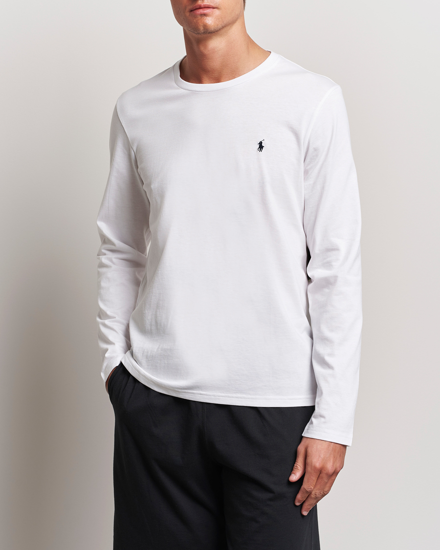 Homme | T-shirts À Manches Longues | Polo Ralph Lauren | Liquid Cotton Long Sleeve Crew Neck Tee White