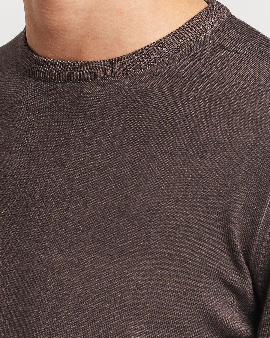 Homme | Pulls Et Tricots | Gran Sasso | Vintage Merino Fashion Fit Crew Neck Pullover Brown