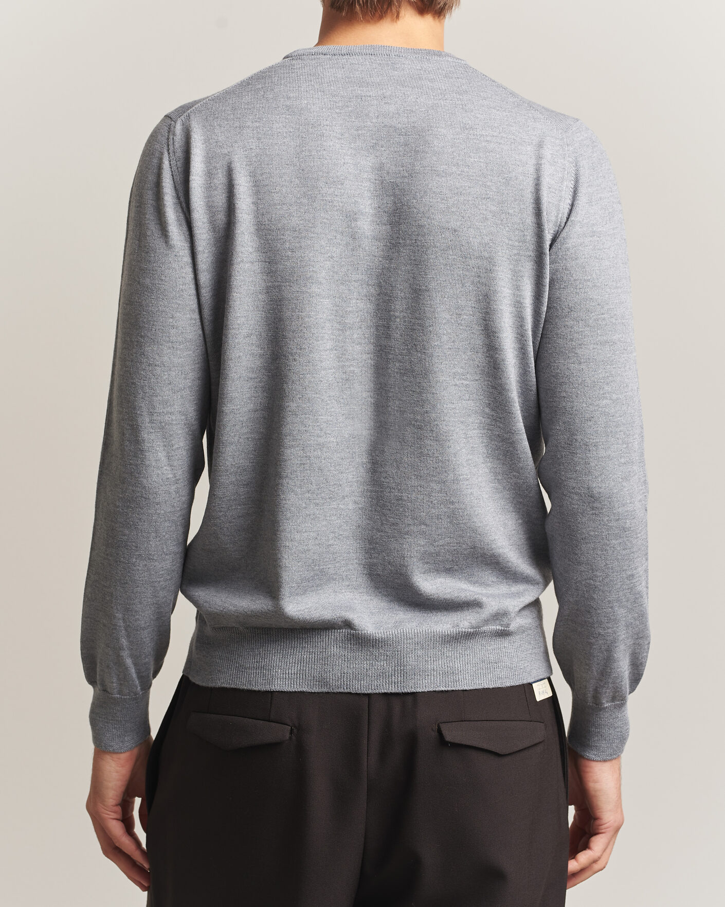 Homme | Pulls Et Tricots | Gran Sasso | Merino Fashion Fit Crew Neck Pullover Light Grey
