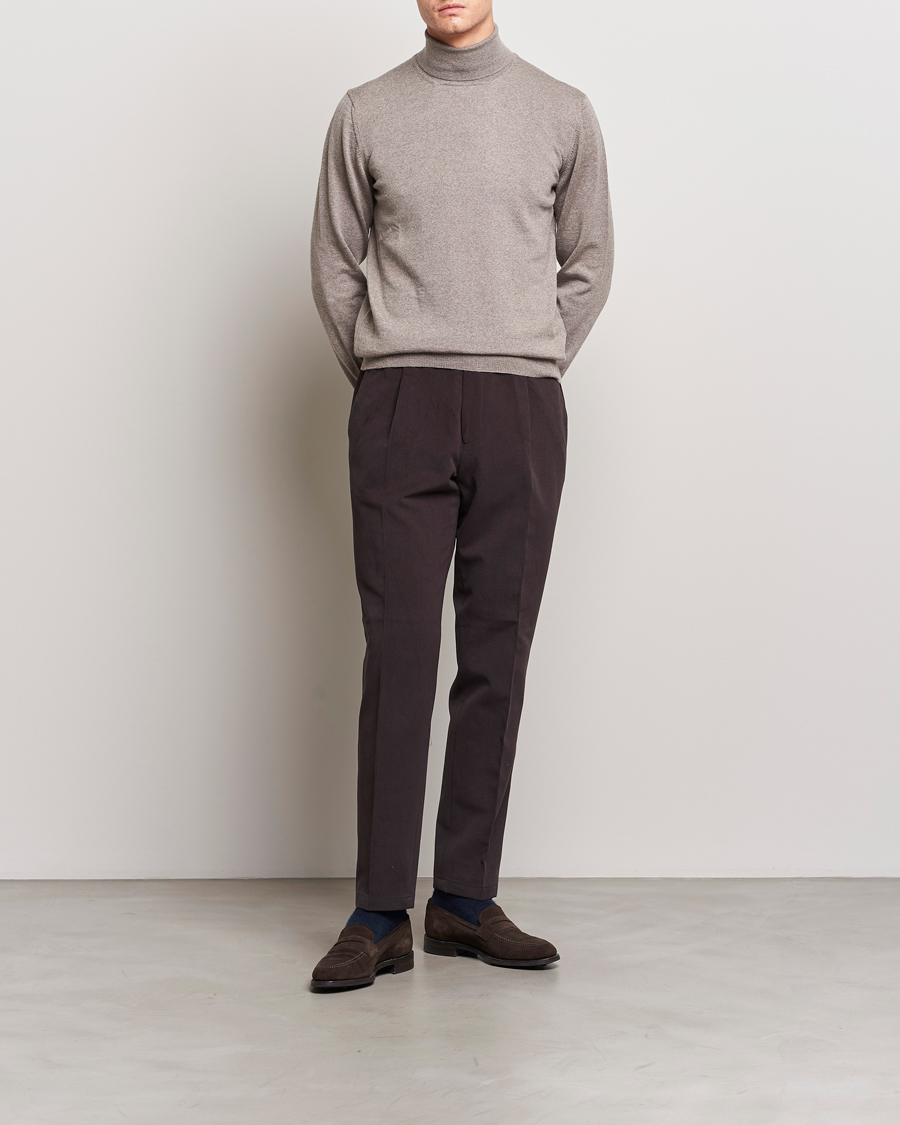 Homme | Pulls Et Tricots | Gran Sasso | Merino Fashion Fit Rollneck Beige