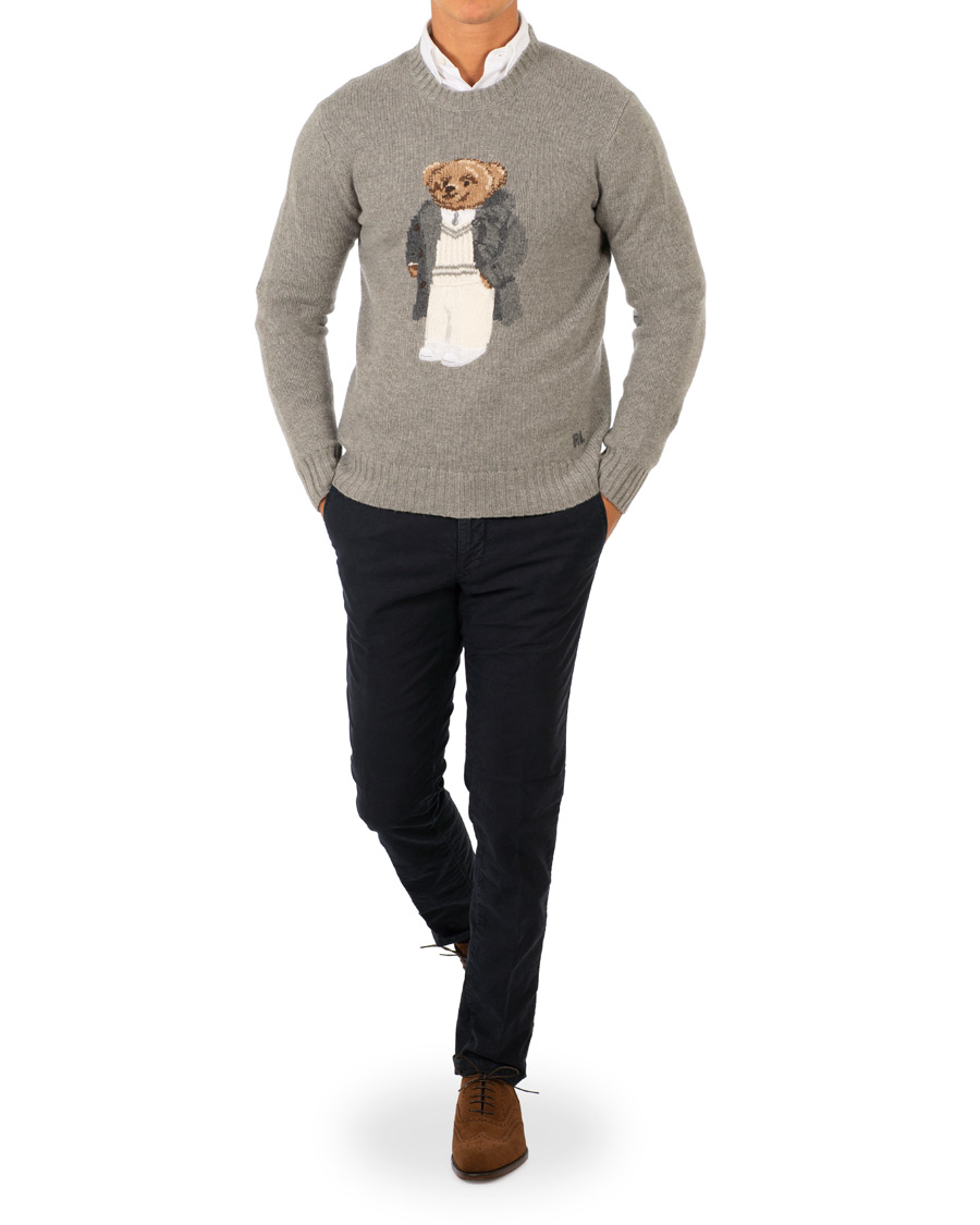 Homme | Pulls Et Tricots | Ralph Lauren Purple Label | Cashmere Polo Sweater Classic Light Grey Heather