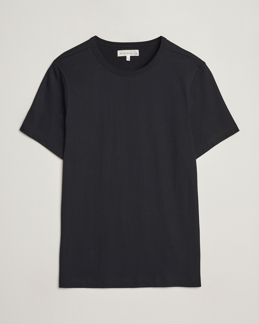 Homme | T-shirts | Merz b. Schwanen | 1950s Classic Loopwheeled T-shirt Black