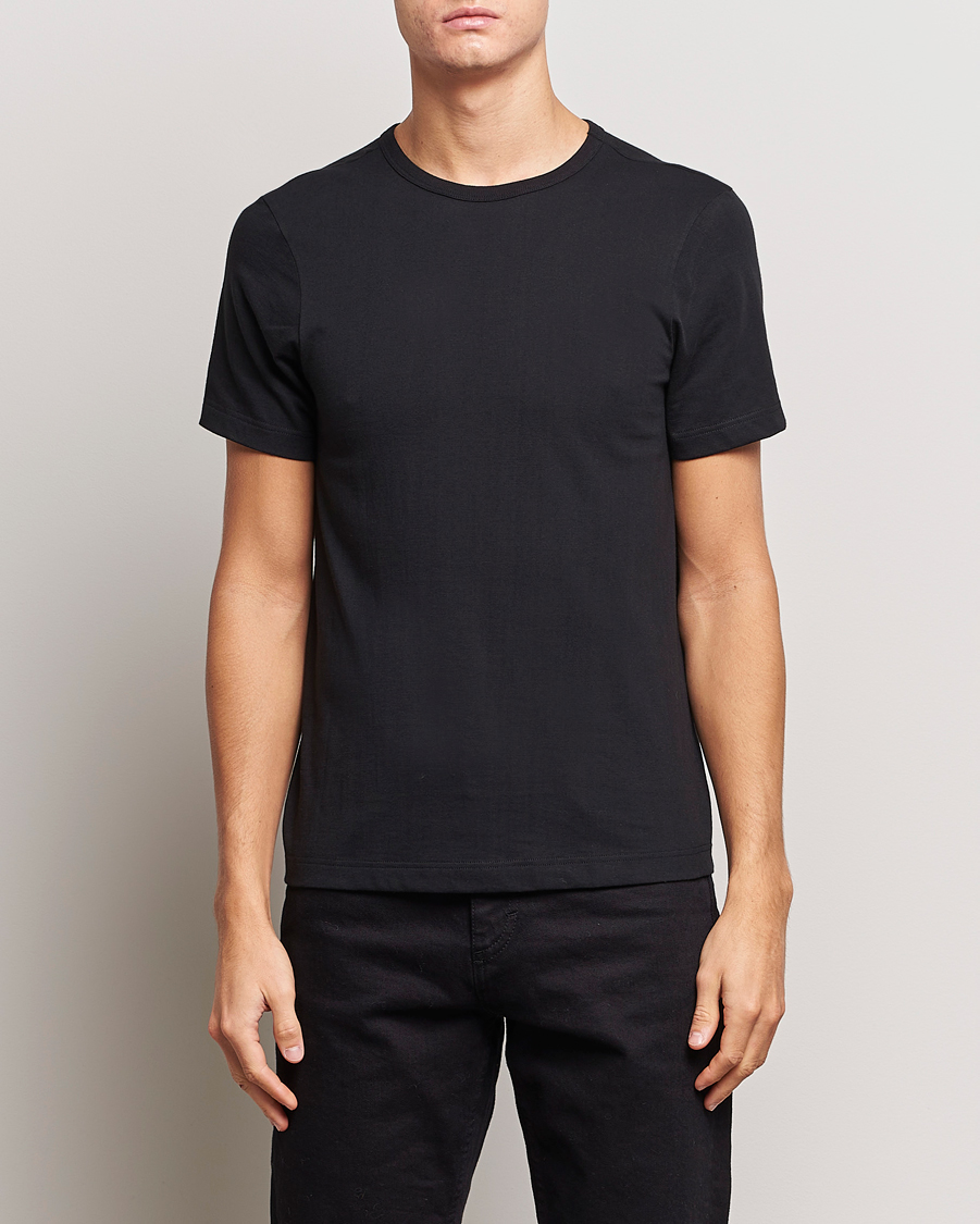 Homme | T-shirts À Manches Courtes | Merz b. Schwanen | 1950s Classic Loopwheeled T-Shirt Black