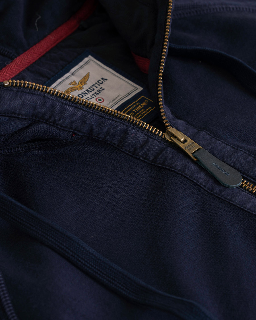 Homme | Pulls Et Tricots | Aeronautica Militare | AF348 Full Zip Hoodie Navy