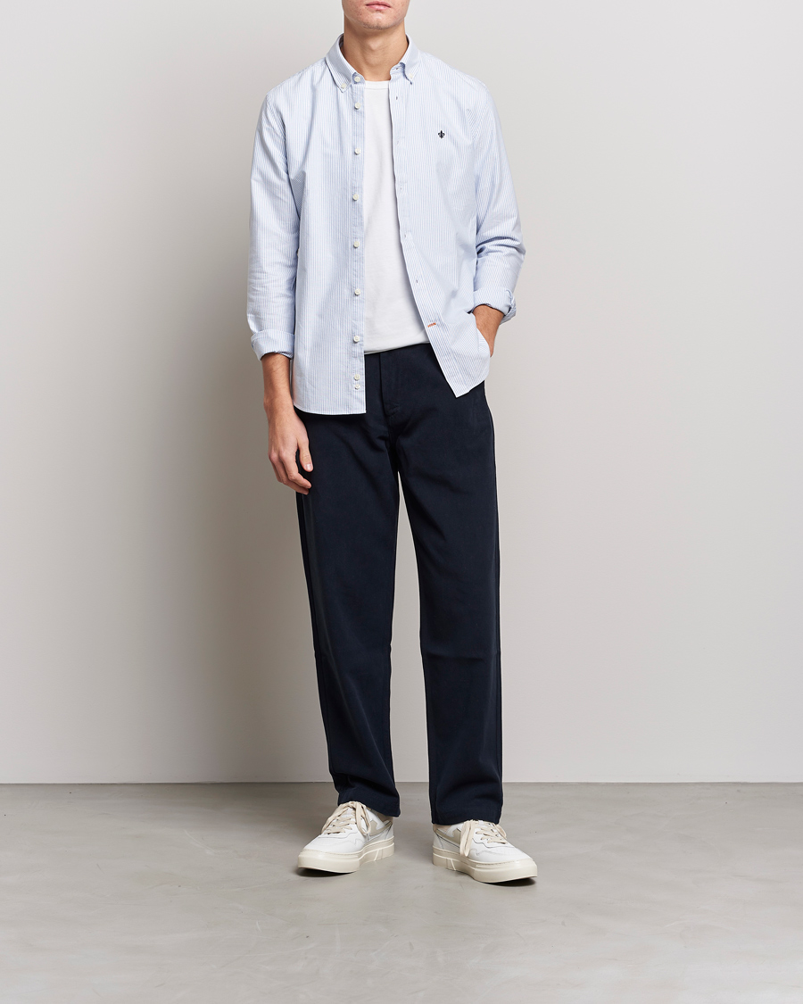Homme | Chemises | Morris | Douglas Striped Oxford Light Blue