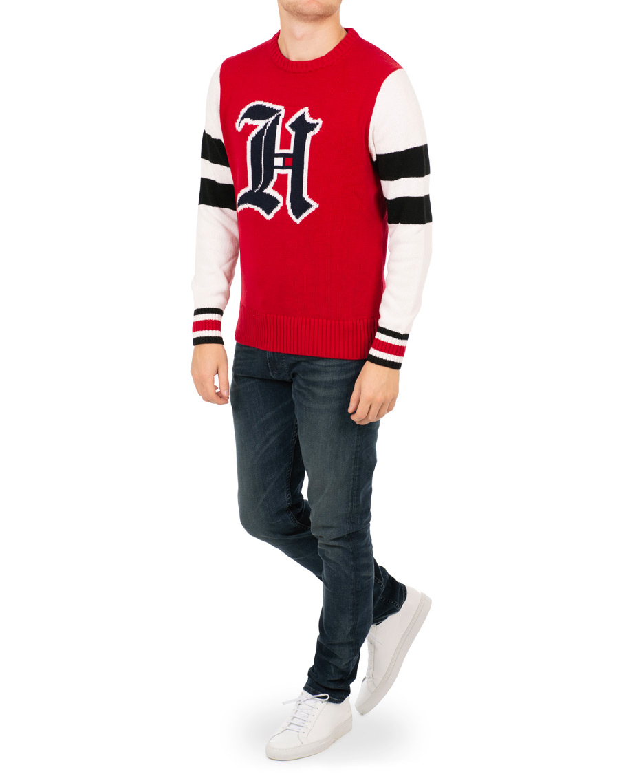 Homme | Pulls Et Tricots | Tommy Hilfiger | Lewis Hamilton Varsity Sweater Barbados Cherry
