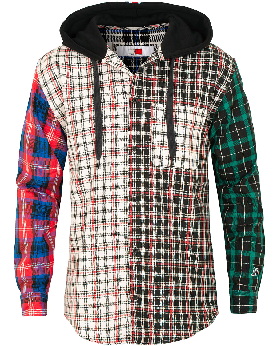 Homme | Pulls Et Tricots | Tommy Hilfiger | Lewis Hamilton Plaid Hoodie Shirt Barbados Cherry