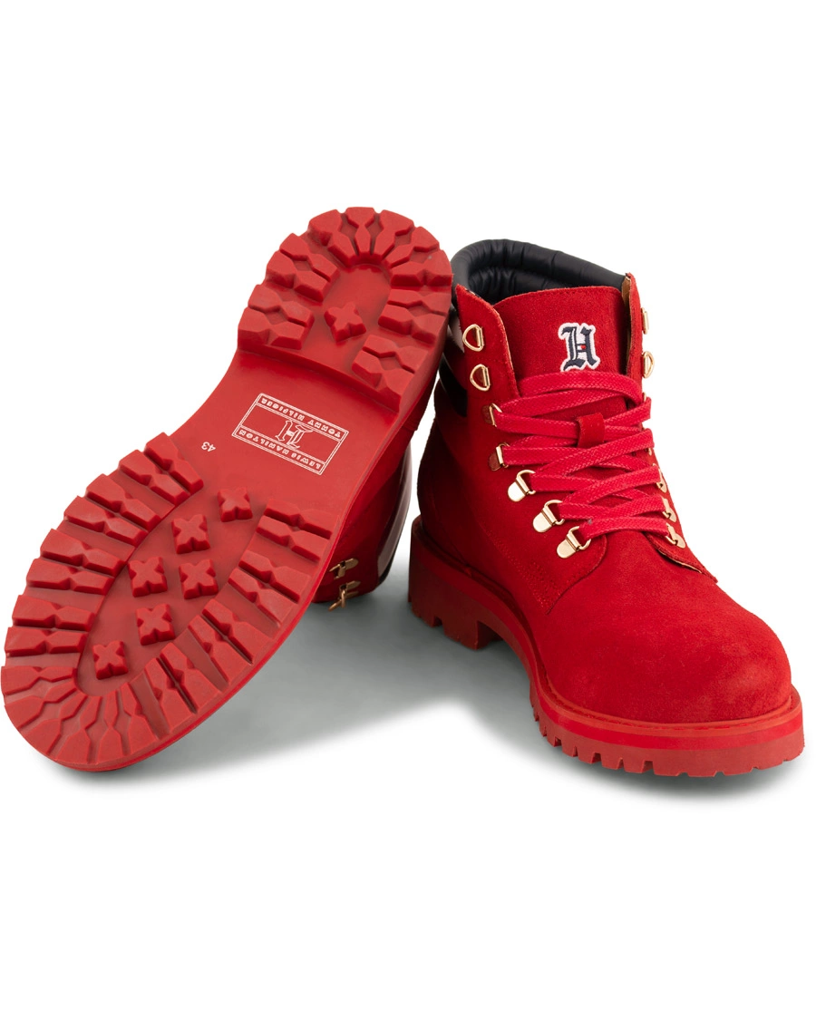 Homme | Tommy Hilfiger Lewis Hamilton Suede Hiking Boot Barbados Cherry | Tommy Hilfiger | Lewis Hamilton Suede Hiking Boot Barbados Cherry