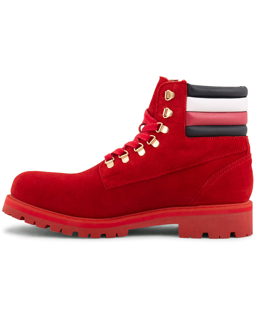 Homme | Tommy Hilfiger Lewis Hamilton Suede Hiking Boot Barbados Cherry | Tommy Hilfiger | Lewis Hamilton Suede Hiking Boot Barbados Cherry