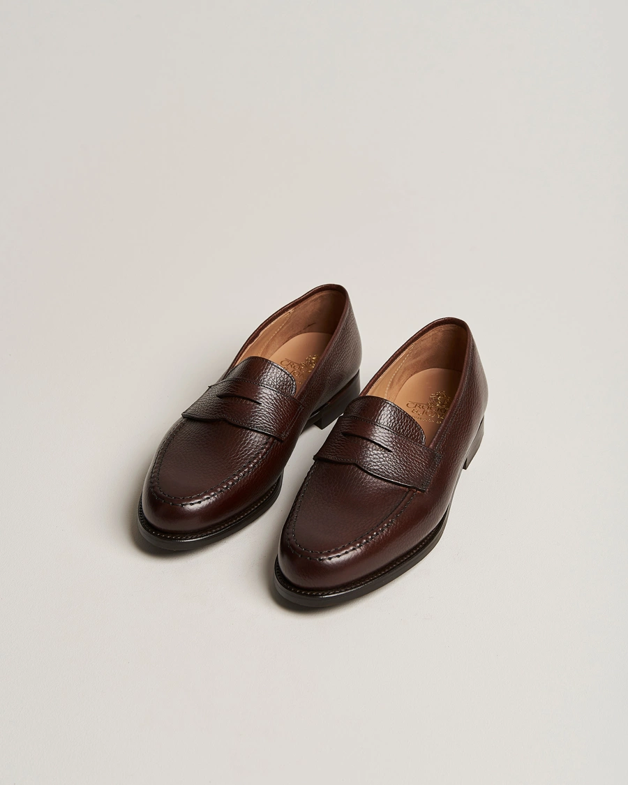 Homme | Chaussures Faites Main | Crockett & Jones | Boston City Sole Dark Brown Calf