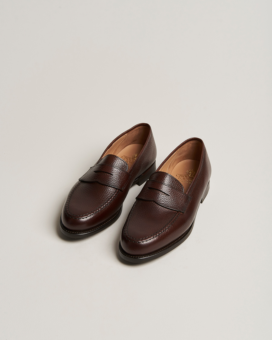 Homme | Loafers | Crockett & Jones | Boston City Sole Dark Brown Calf