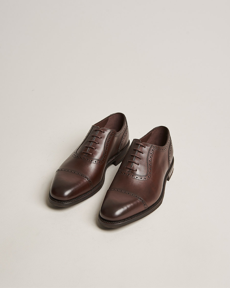 Homme | Chaussures Faites Main | Loake 1880 | Fleet Brogue Shadow Sole Dark Brown Calf