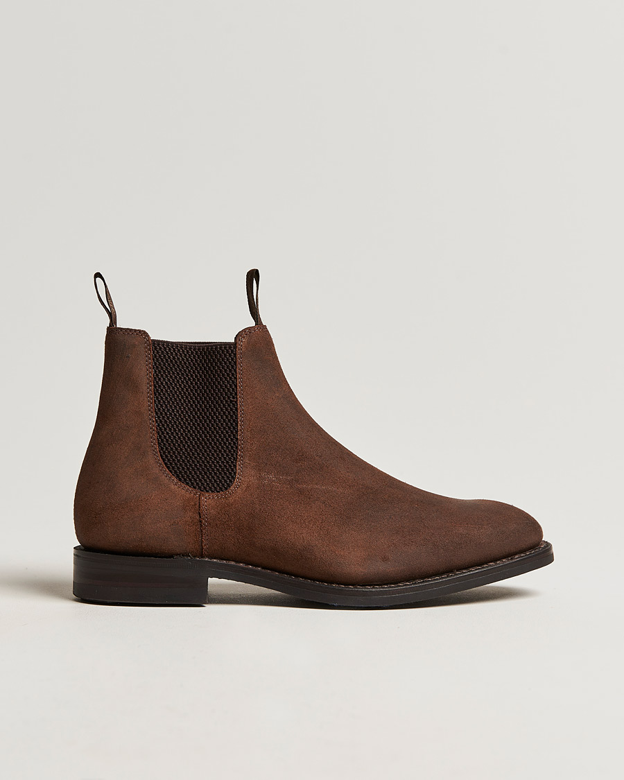 Homme | Loake 1880 Chatsworth Chelsea Boot Brown Waxed Suede | Loake 1880 | Chatsworth Chelsea Boot Brown Waxed Suede