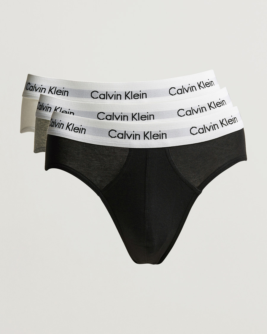 Homme | Sous-Vêtements Et Chaussettes | Calvin Klein | Cotton Stretch Hip Breif 3-Pack Black/White/Grey