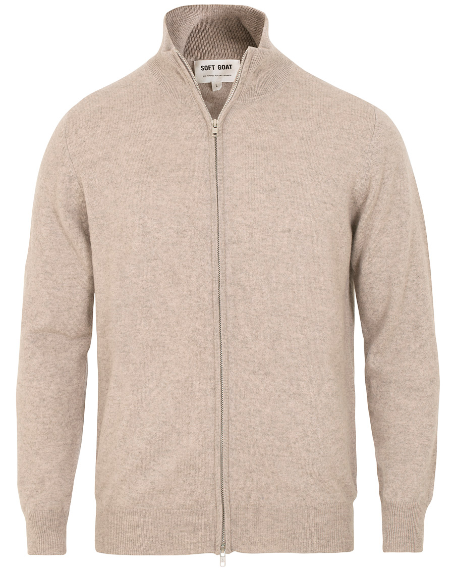 Homme | Pulls Et Tricots | Soft Goat | Cashmere Full-zip Light Taupe