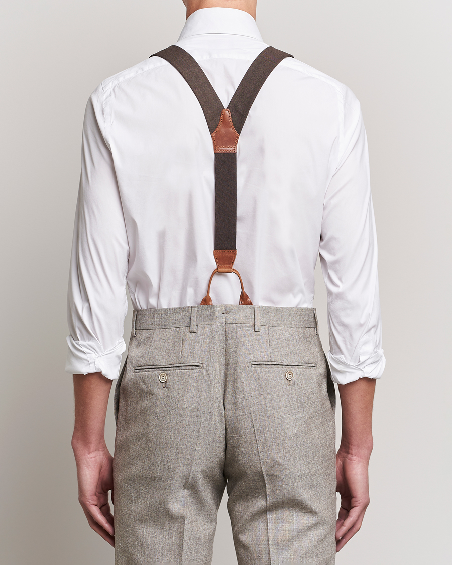 Homme | Albert Thurston Fresco Braces 38mm Brown | Albert Thurston | Fresco Braces 38mm Brown