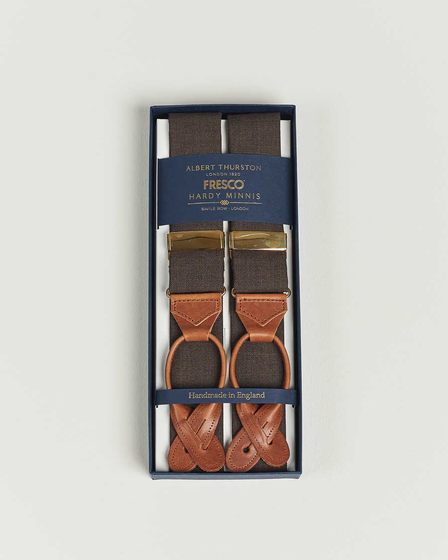 Homme | Albert Thurston Fresco Braces 38mm Brown | Albert Thurston | Fresco Braces 38mm Brown
