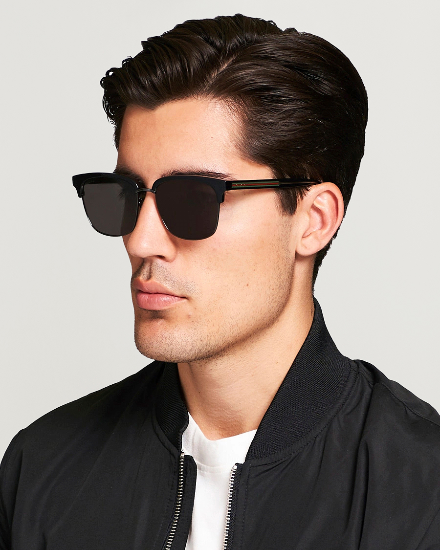 Homme | Lunettes De Soleil | Gucci | GG0382S Sunglasses Black/Grey