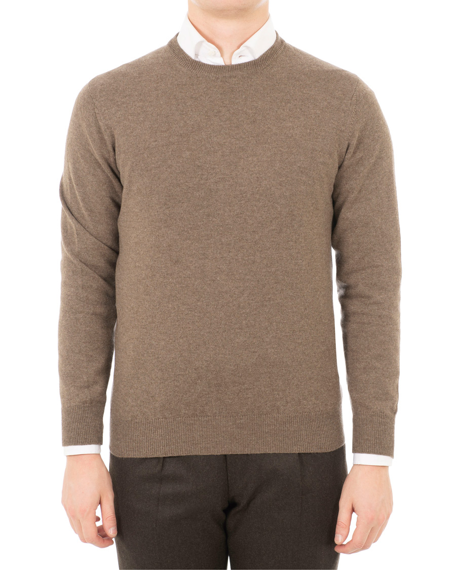 Homme | Pulls Et Tricots | Piacenza Cashmere | Cashmere Crew Neck Sweater Brown