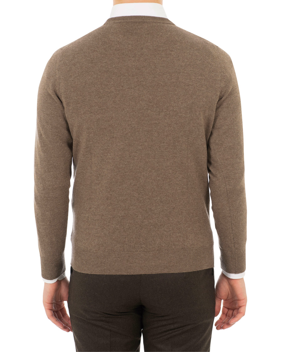 Homme | Pulls Et Tricots | Piacenza Cashmere | Cashmere Crew Neck Sweater Brown