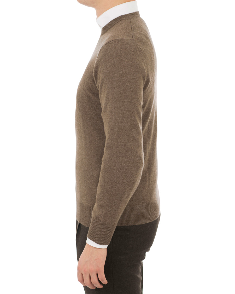 Homme | Pulls Et Tricots | Piacenza Cashmere | Cashmere Crew Neck Sweater Brown