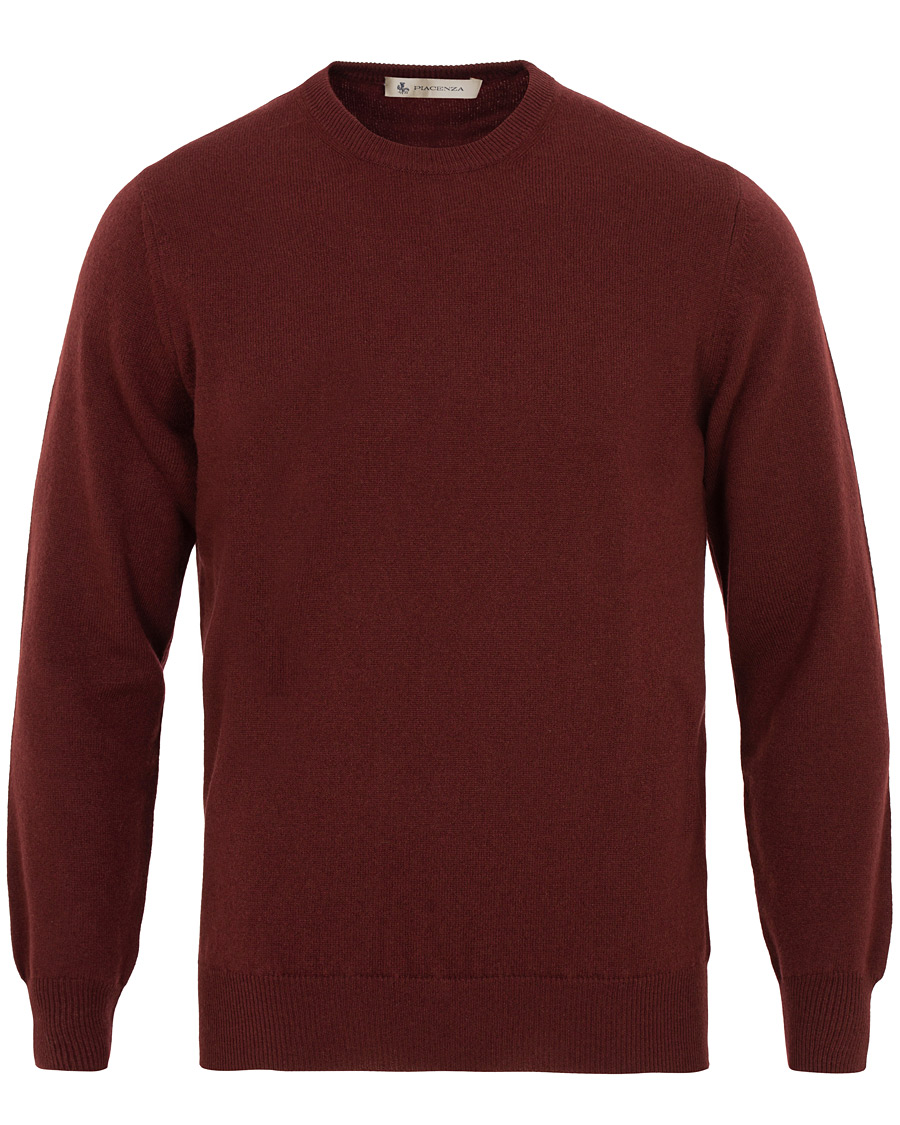 Homme | Pulls Et Tricots | Piacenza Cashmere | Cashmere Crew Neck Sweater Burgundy