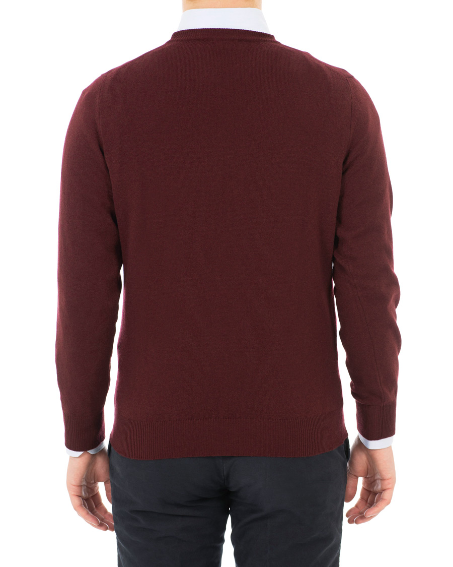 Homme | Pulls Et Tricots | Piacenza Cashmere | Cashmere Crew Neck Sweater Burgundy