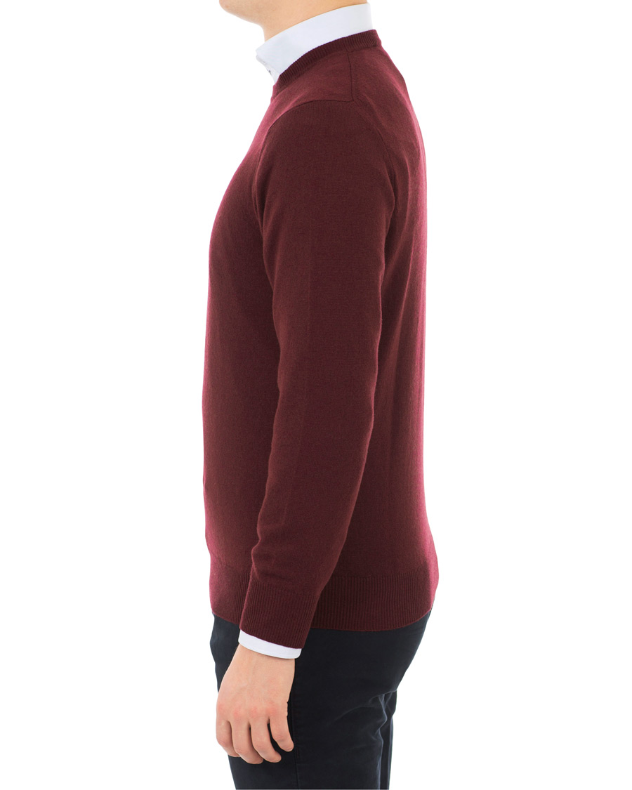 Homme | Pulls Et Tricots | Piacenza Cashmere | Cashmere Crew Neck Sweater Burgundy