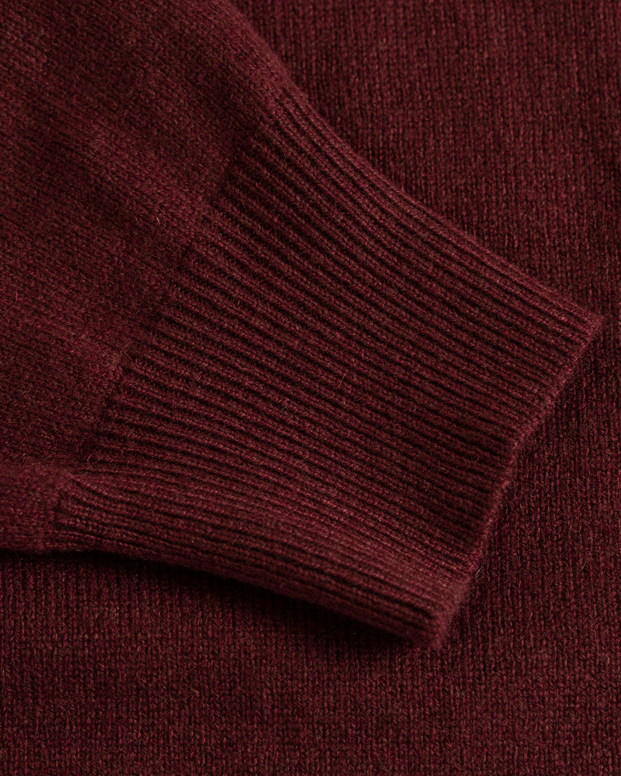 Homme | Pulls Et Tricots | Piacenza Cashmere | Cashmere Crew Neck Sweater Burgundy